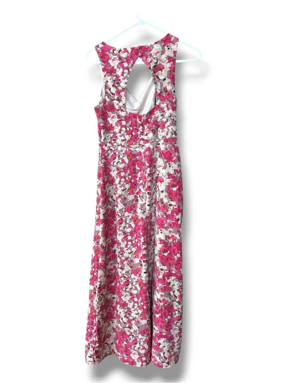 Forever 21 Pink and White Floral V-Neck Maxi Dress - Picture 3 of 5